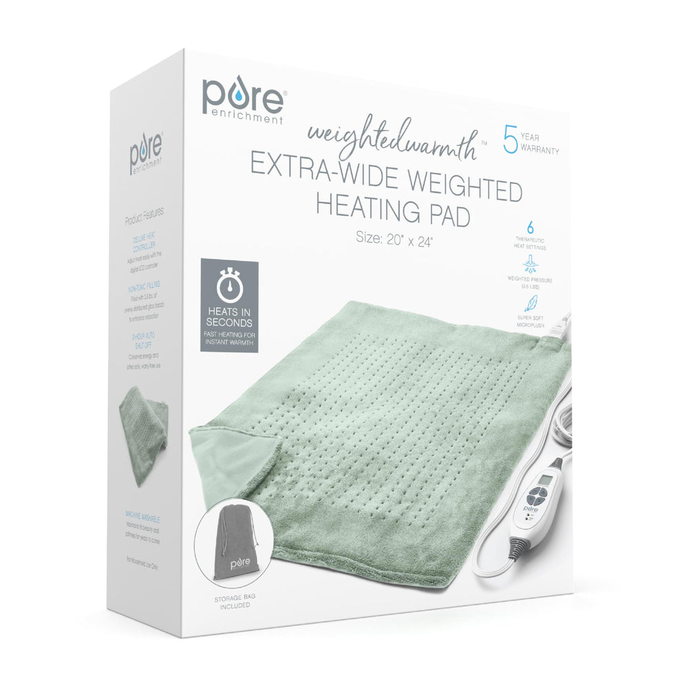 Machine washable design simplifies cleaning for Pure Enrichment WeightedWarmth pad.