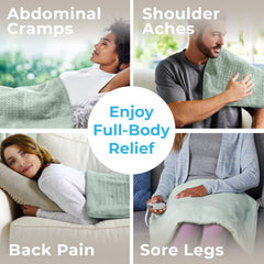 Ultra-soft microplush fabric surrounds Pure Enrichment WeightedWarmth pad.
