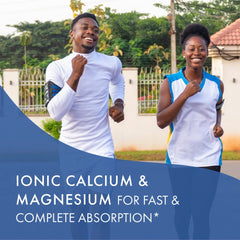 Pure Essence Ionic Fizz Calcium Plus ingredients label highlights magnesium and trace minerals.