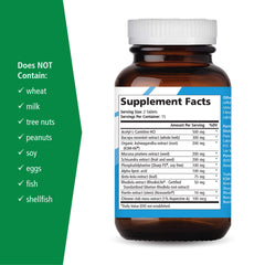 Tablets beside a glass of water imply an easy daily routine with Brain Essence.