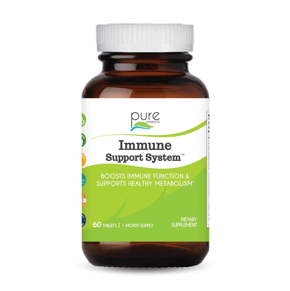 Pure Essence Labs immune tablets bottle with label for daily wellness