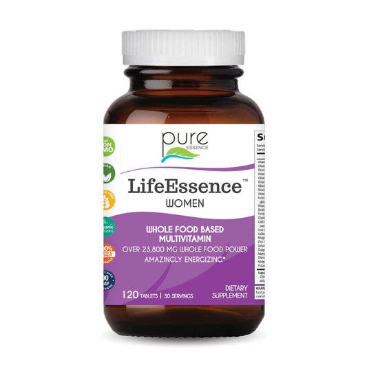 Pure Essence Labs LifeEssence Women's Formula bottle for daily vitality