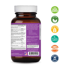 Longevity immune-support blend close view with label from Pure Essence Labs