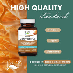 MyPure Cordyceps bottle on morning routine setup for energy