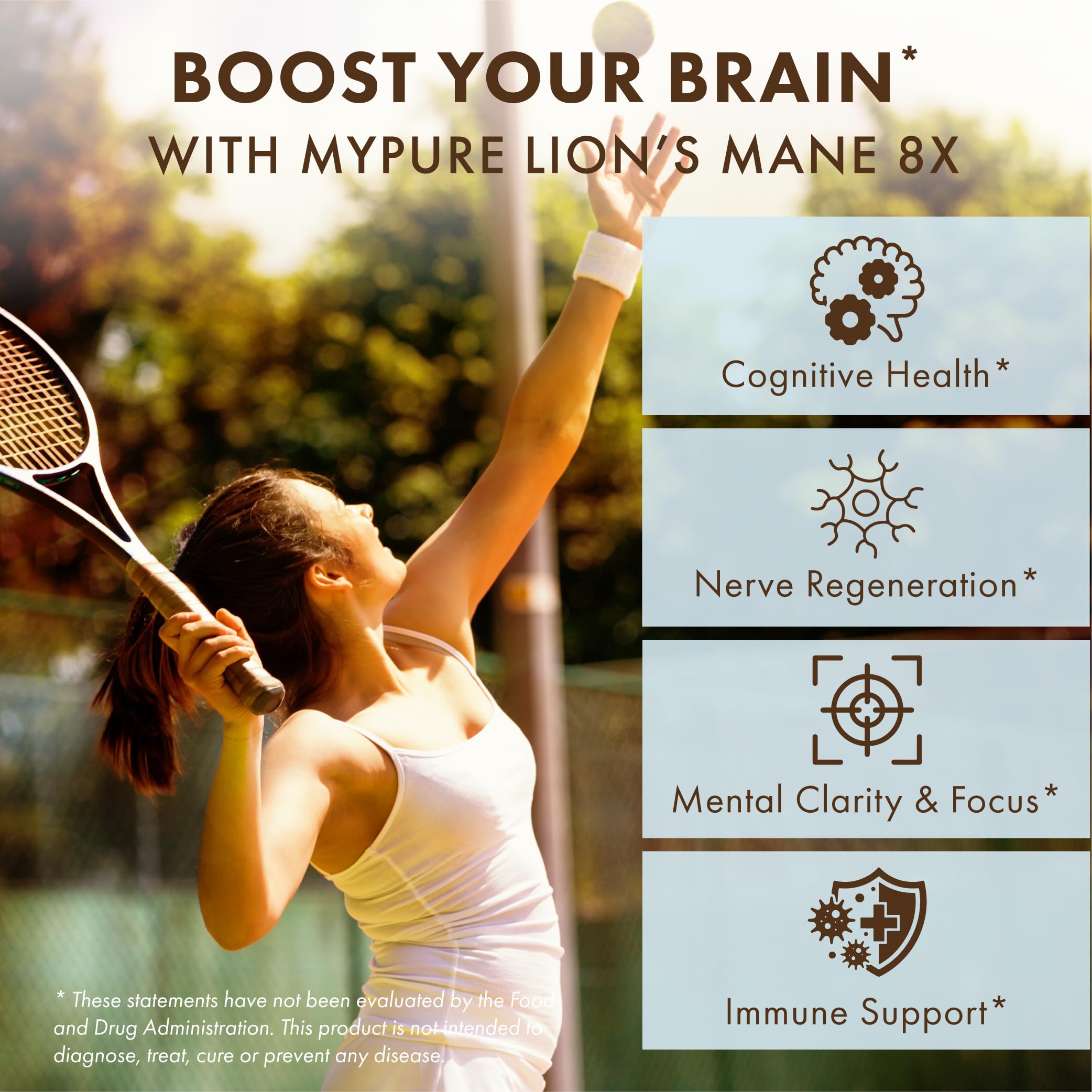 Pure Essence Labs MyPure Lion's Mane 8X packaging box signals premium quality.