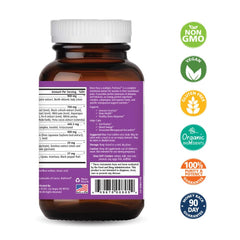Pure Essence Labs ProFema bottle back label with ingredients for daily balance