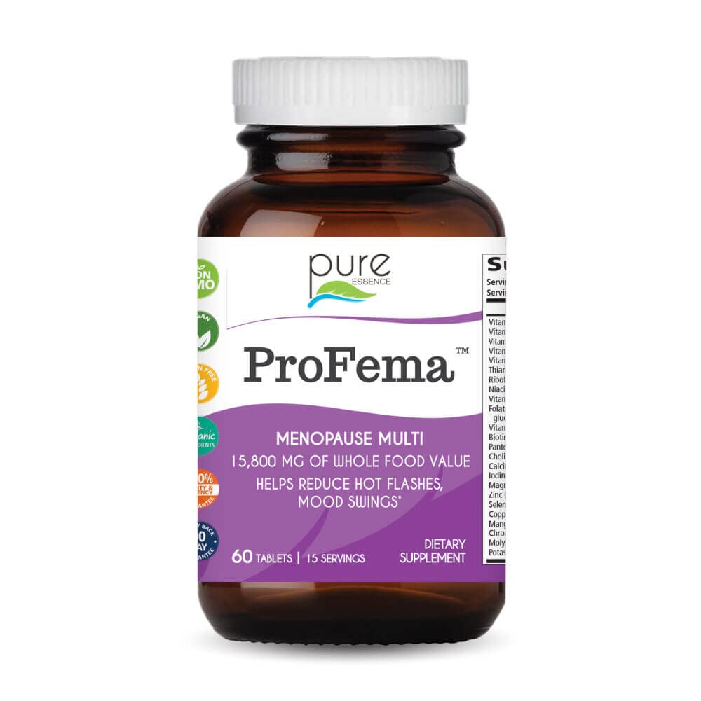 Pure Essence Labs ProFema bottle front view for hormone balance support
