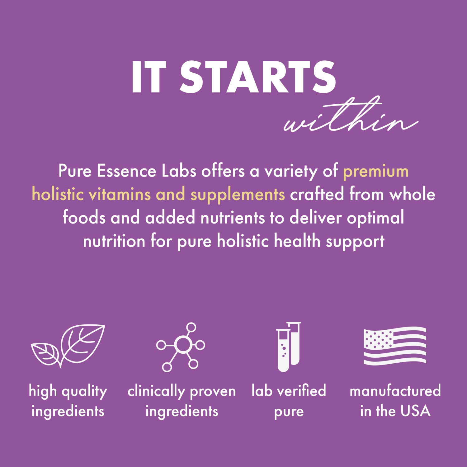 Pure Essence Labs Transitions night-use setup suggests taking before bed for comfort