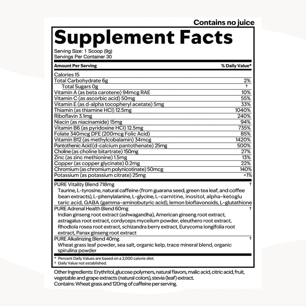 PURE Focus Energy berry flavour invites a flavorful daily boost