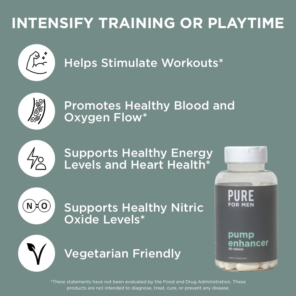 Pure for Men Pump Enhancer ingredients L-Citrulline and Black Pepper Extract