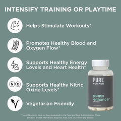 Pure for Men Pump Enhancer ingredients L-Citrulline and Black Pepper Extract