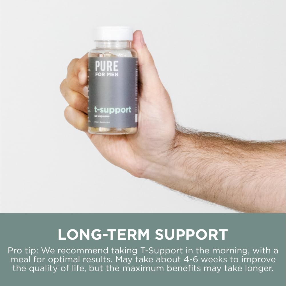 Pure for Men T-Support bottle on shelf ready for routine
