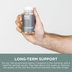 Pure for Men T-Support bottle on shelf ready for routine