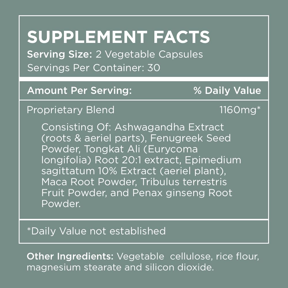 Pure for Men T-Support maca and ashwagandha support focus