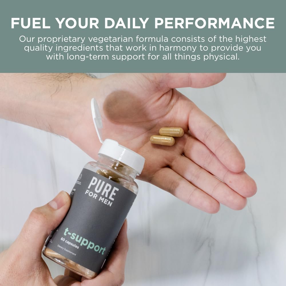 Pure for Men T-Support vegan formula supports plant-based wellness