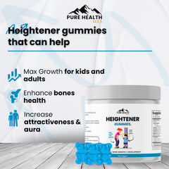 PURE HEALTH MAX Heightener gummies being poured for easy daily use