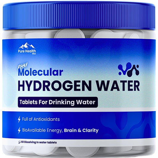 PURE HEALTH MAX PHM hydrogen water tablets in bottle for easy hydration