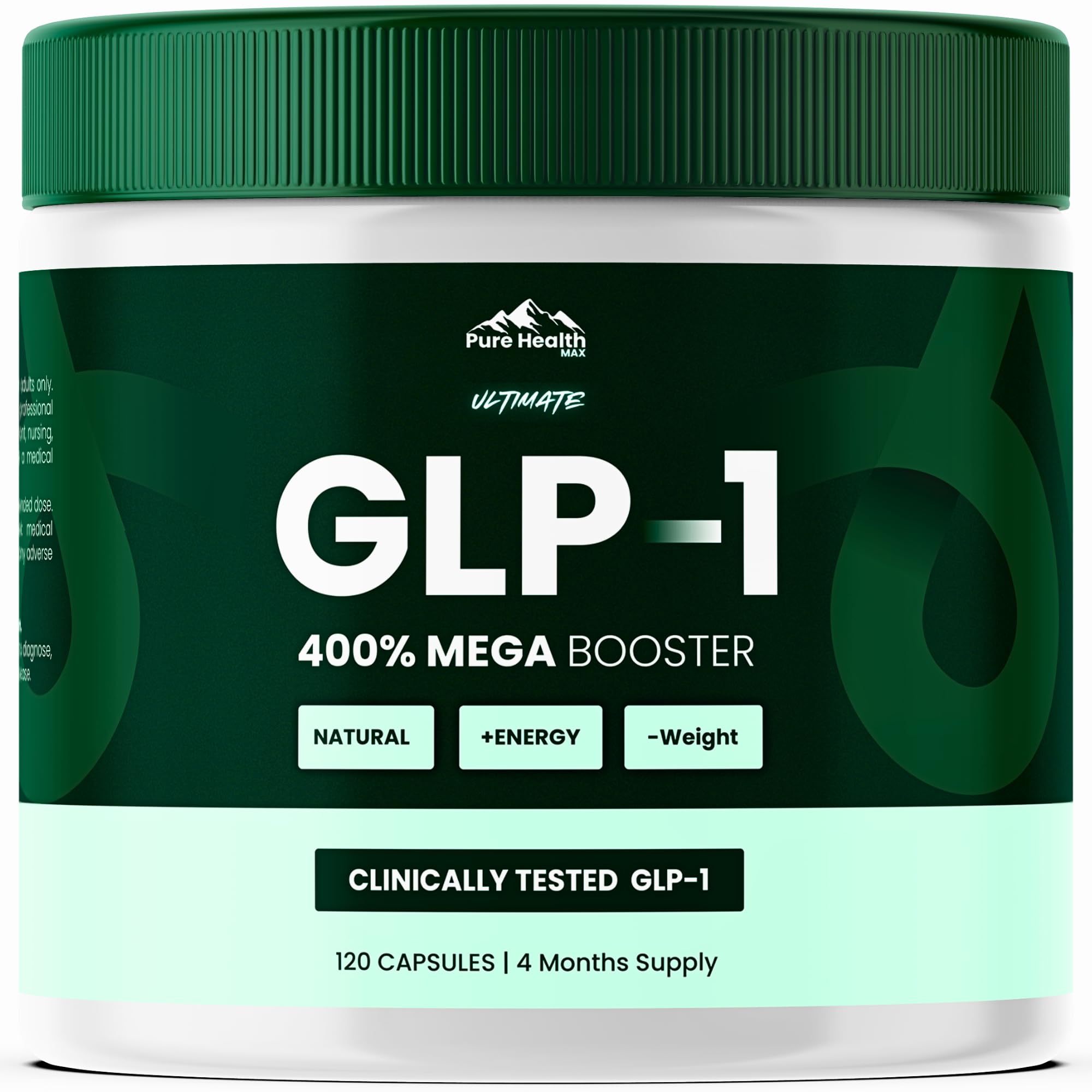 Pure Health Max Ultimate GLP-1 bottle front for daily wellness