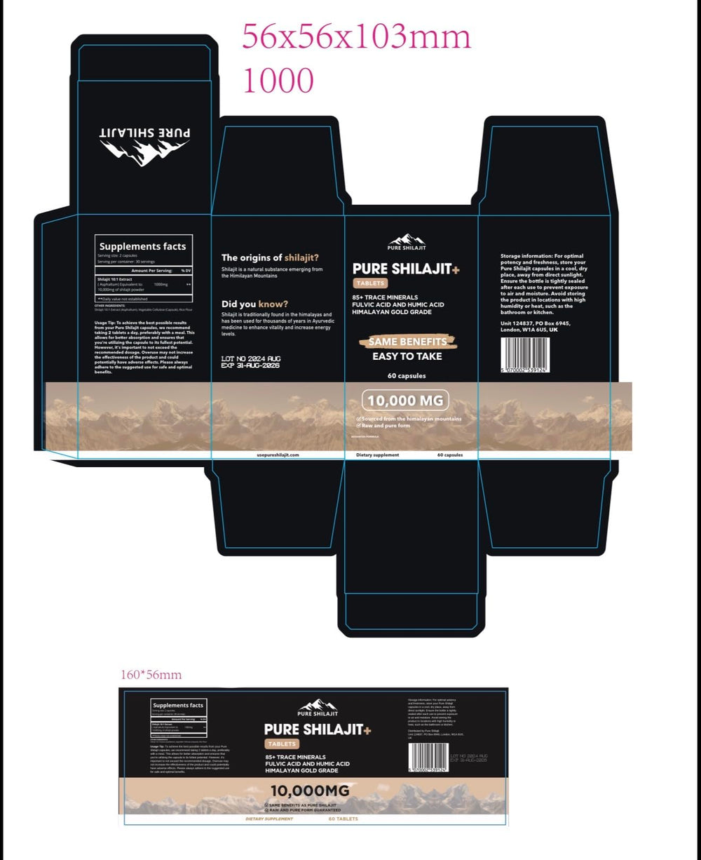 Pure Himalayan Shilajit Capsules fulvic-acid rich resin supports minerals and vitality.