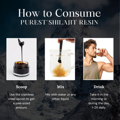 Shilajit resin blended into beverage for daily ritual.