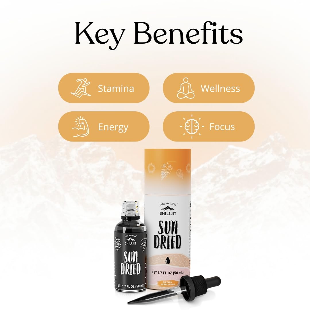 Pure Himalayan Shilajit dropper enabling precise daily dosing.