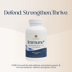 Pure Immune6 ingredients icons show antioxidants and minerals