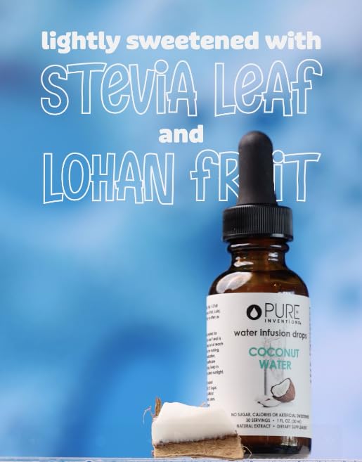 Coconut flavor detail suggests tropical aroma and refreshing hydration.