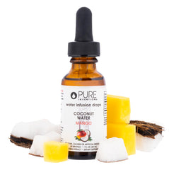 Pure Inventions Mango Coconut Water Infusion Drops dispense enables quick on-the-go hydration