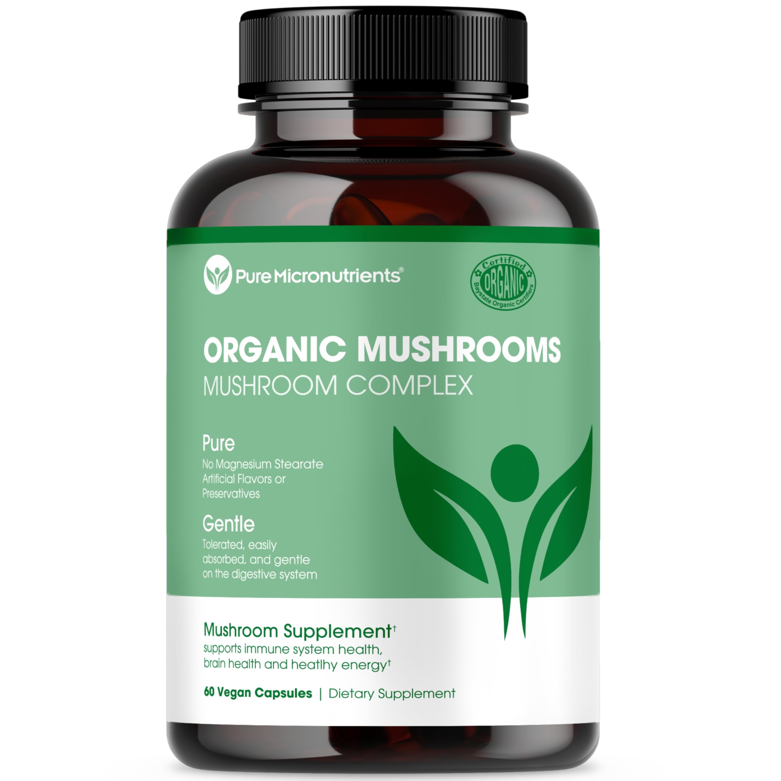 Pure Micronutrients Lions Mane bottle showing a potent immune and cognitive support blend.