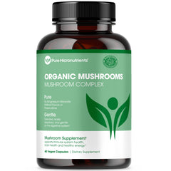 Pure Micronutrients Lions Mane bottle showing a potent immune and cognitive support blend.