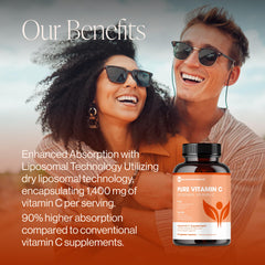 Pure Micronutrients Liposomal Vitamin C hero shot emphasizing gentle digestion and better tolerance.