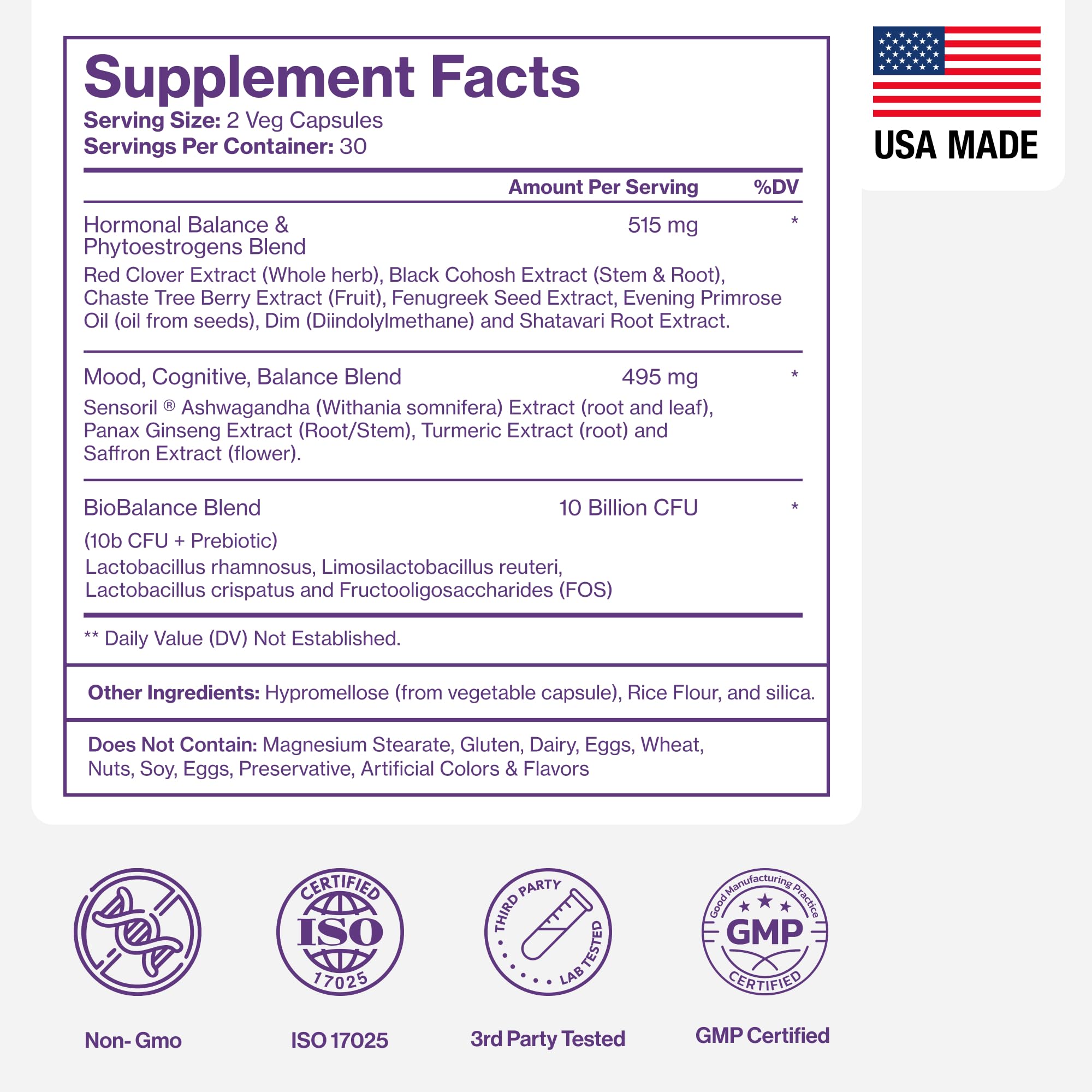 Pure Micronutrients menopause night use shot hints restful evenings