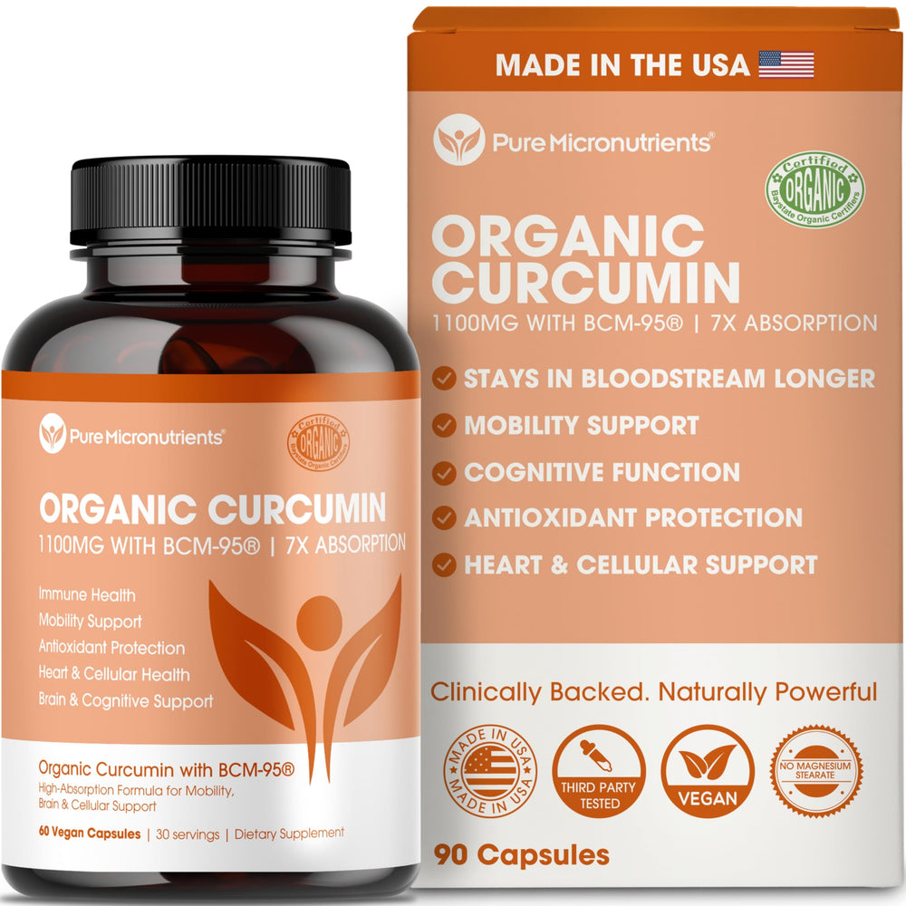 Pure Micronutrients turmeric-curcumin BCM-95 bottle shows enhanced absorption for inflammation support