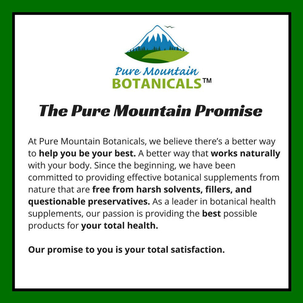Pure Mountain Botanicals label shows vegan and kosher certification for trust