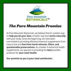 Pure Mountain Botanicals label shows vegan and kosher certification for trust