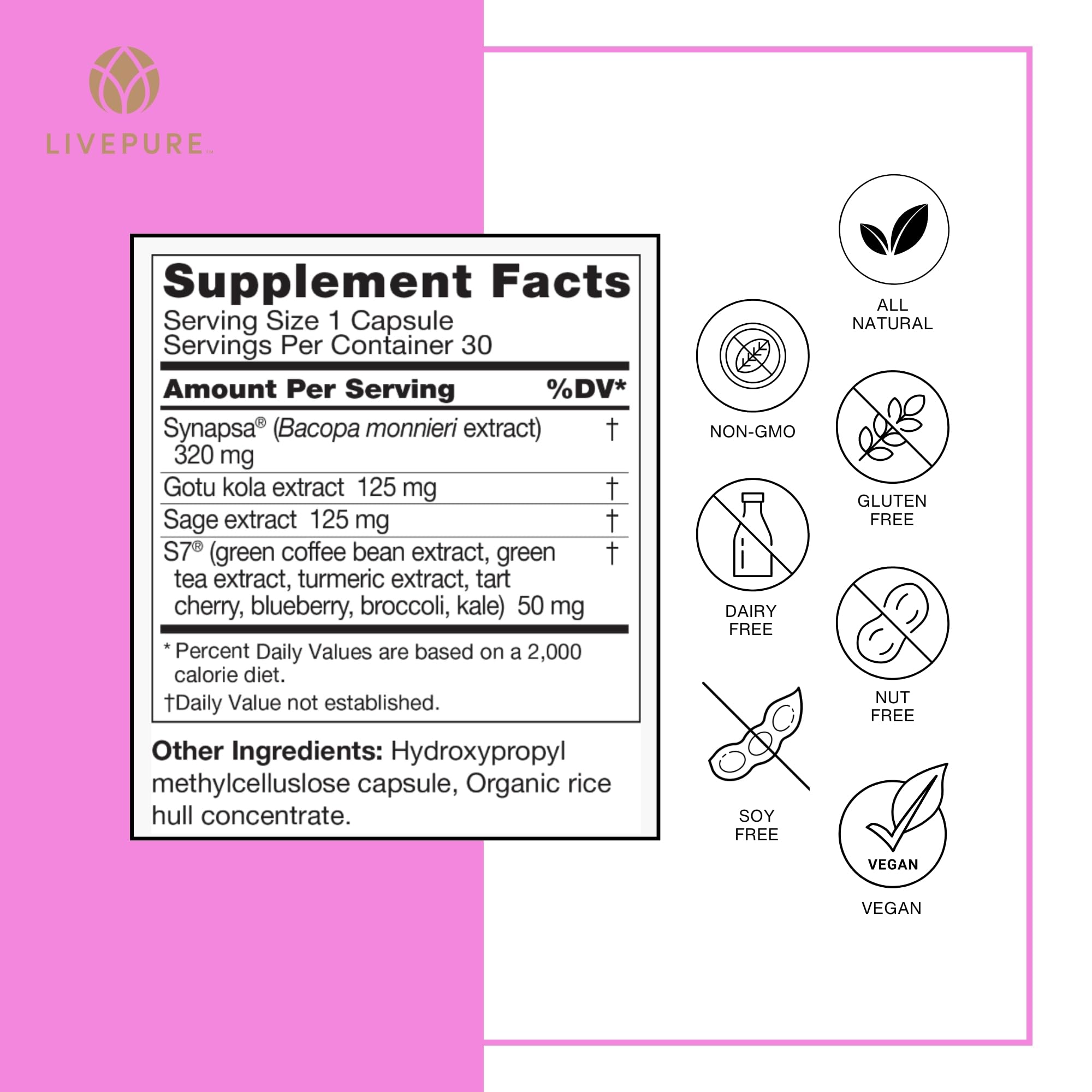 Product packaging on white background highlighting vegan and non-GMO claims.