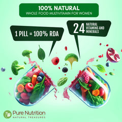 Pure Nutrition Natural Treasures 90 tablets pack, three months supply for daily wellness.