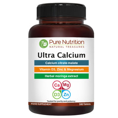 Pure Nutrition Natural Treasures calcium citrate malate bottle for daily calcium support