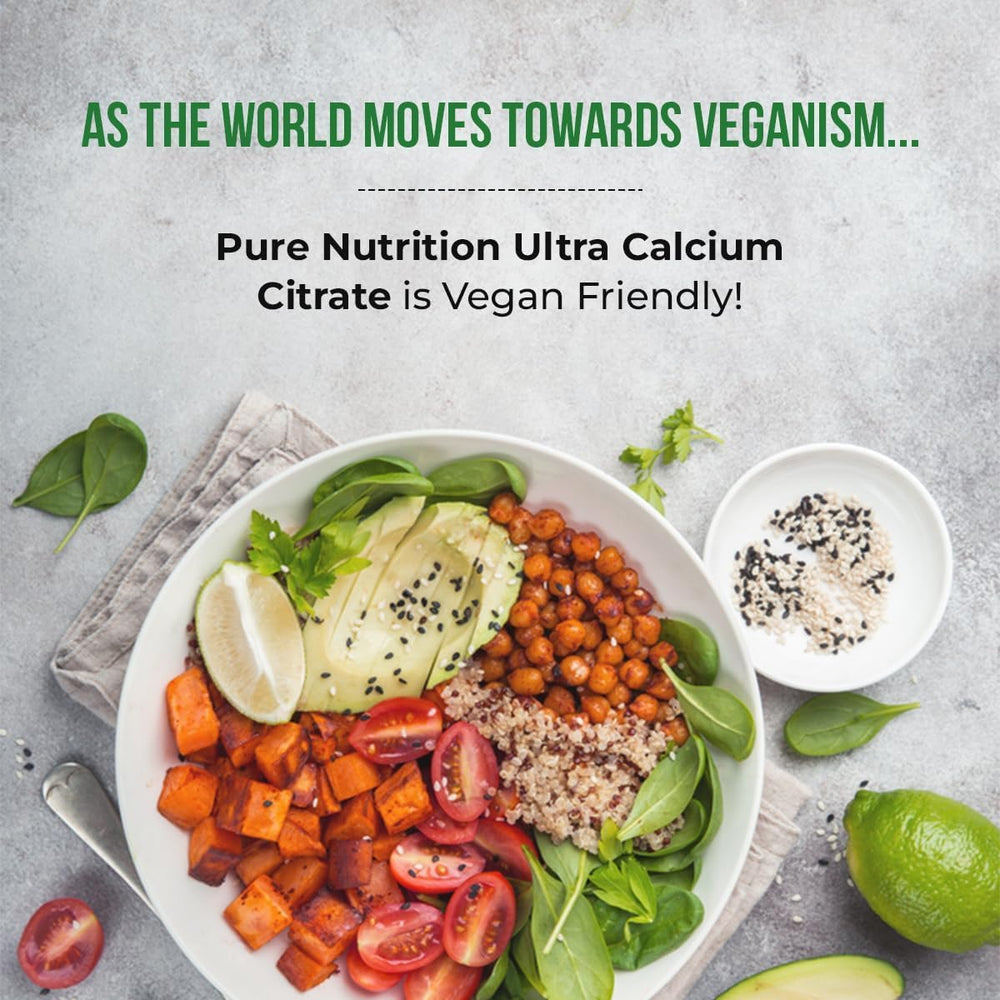 Three-bottle value pack of Pure Nutrition Ultra Calcium on consumer desk.