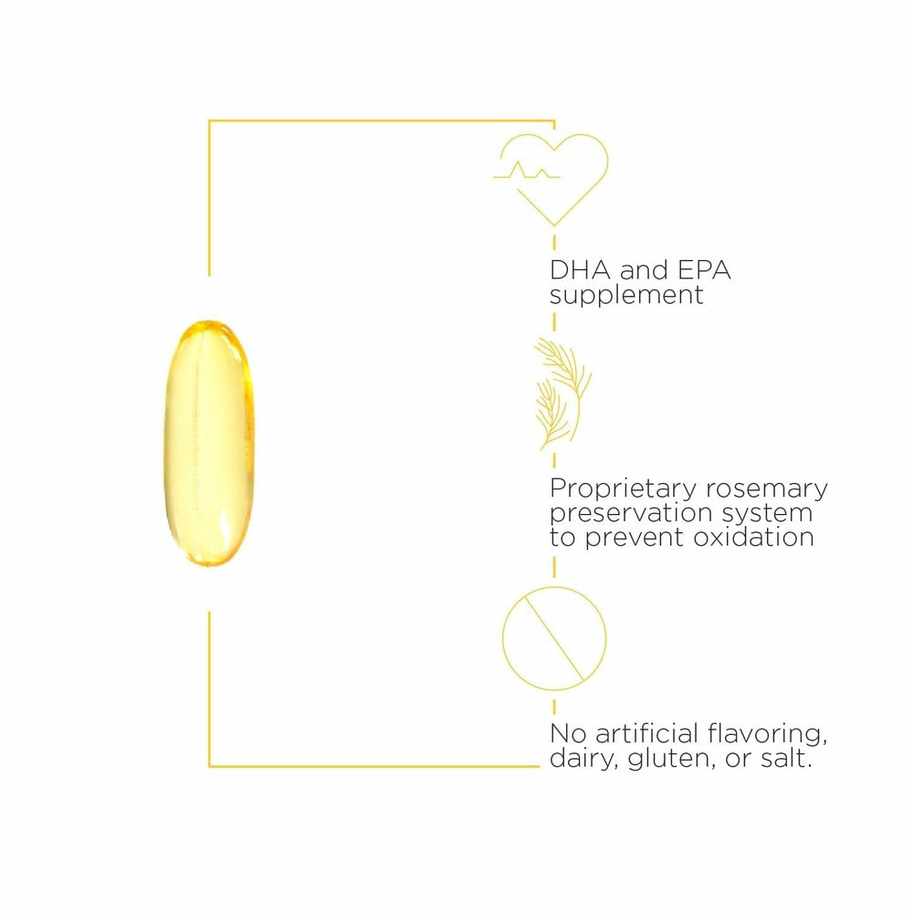 Capsules ready-to-swallow with soft gels containing essential fatty acids.