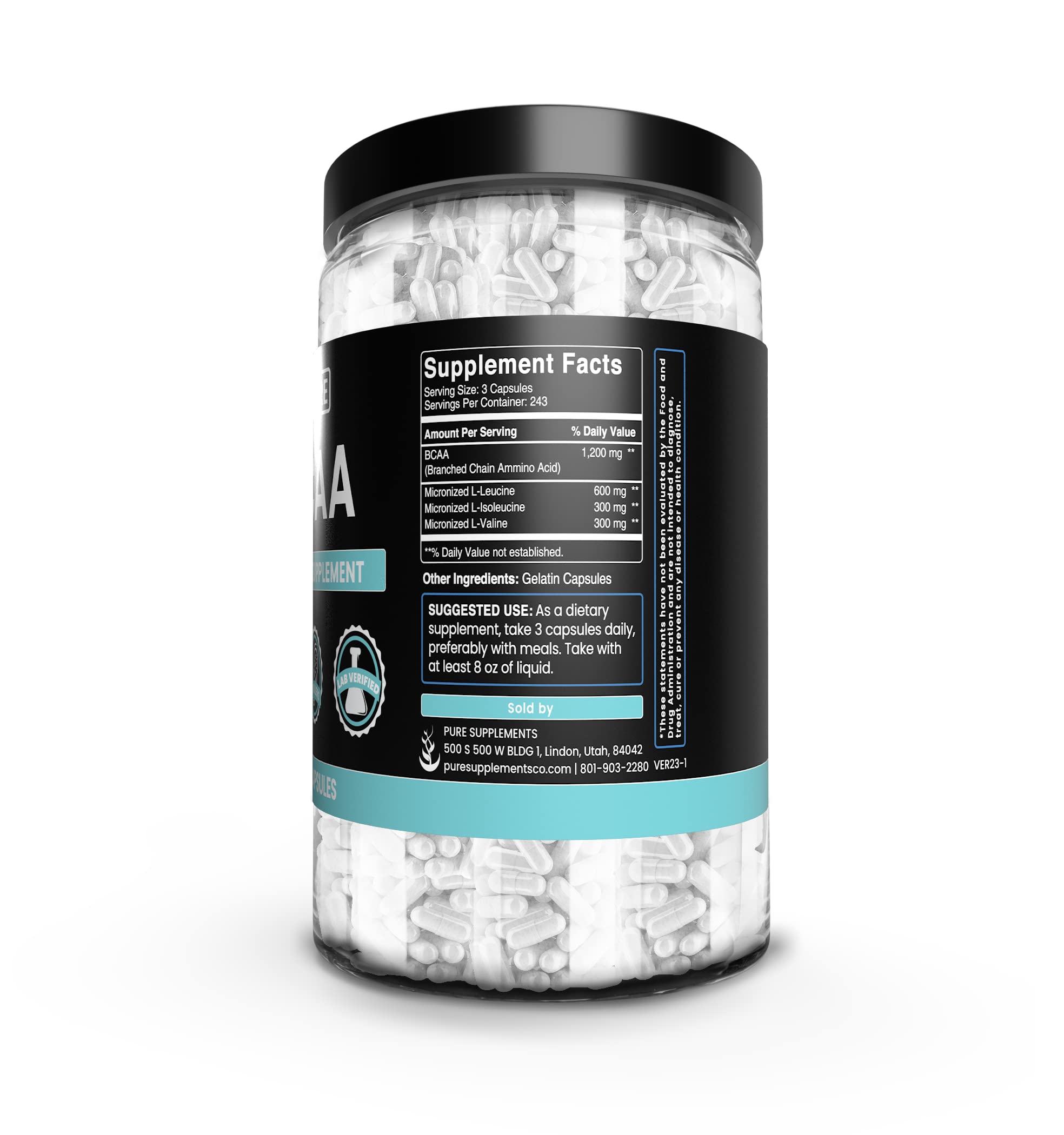 Hands holding BCAA bottle for easy, on-the-go daily use