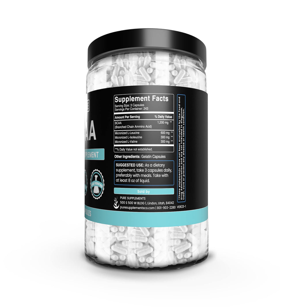 Hands holding BCAA bottle for easy, on-the-go daily use