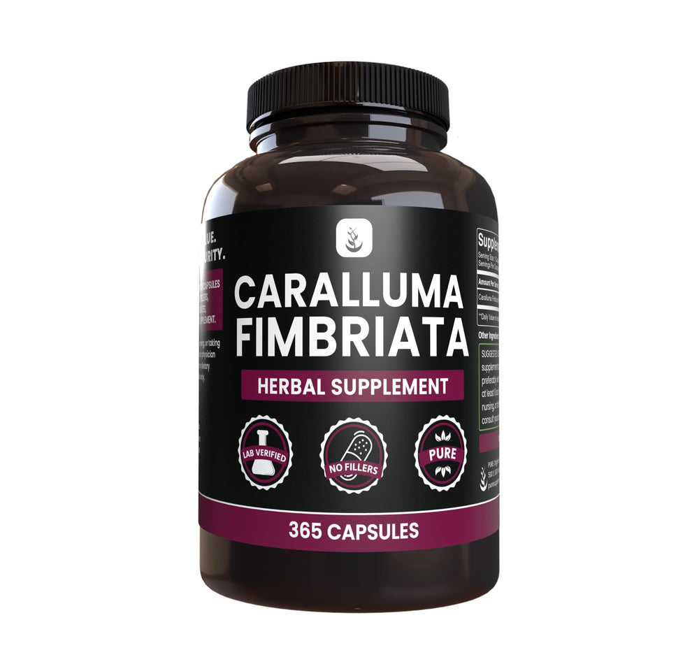 Pure Original Ingredients Caralluma Fimbriata capsule bottle with label for daily wellness.