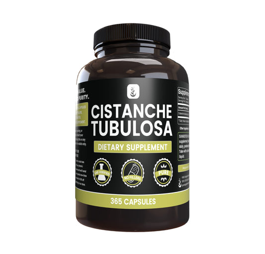 Pure Original Ingredients Cistanche Tubulosa capsules in a bottle for daily use