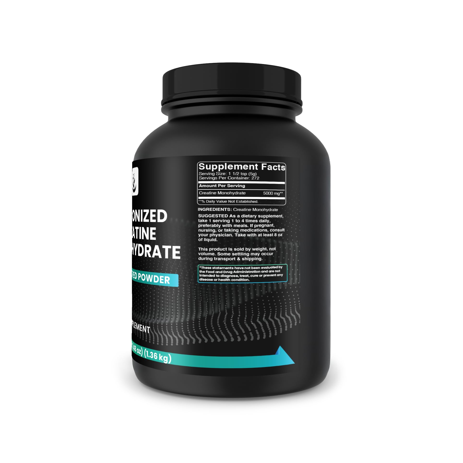 PURE ORIGINAL INGREDIENTS creatine monohydrate bulk 3lb pack offers convenient supply