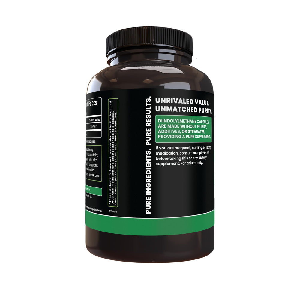 Pure Original Ingredients DIM label on jar emphasizes quality and US packaging.