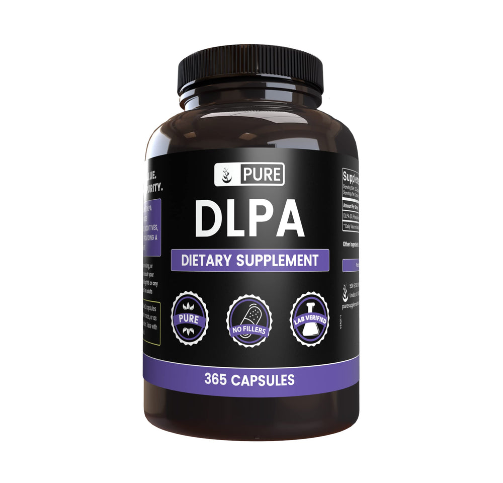 Pure Original Ingredients DLPA capsules bottle front showing pure single-ingredient formula for daily use.