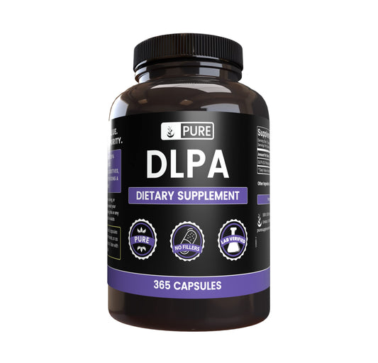 Pure Original Ingredients DLPA capsules bottle front showing pure single-ingredient formula for daily use.