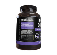 Holding Pure Original Ingredients DLPA capsules in hand for easy daily supplementation.