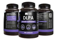 DLPA label close-up on Pure Original Ingredients bottle highlighting purity and quality.